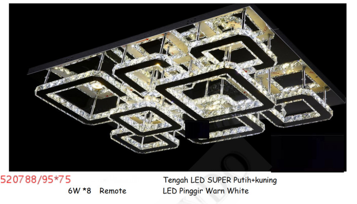 Gambar Lampu Hias Plafon Led Kristal Dekorasi Ruang Tamu 520978-95*75 dari SuperHomeLighting Kota Administrasi Jakarta Utara 2 Tokopedia