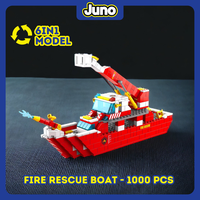 Gambar JUNO Mainan Block Bricks Fire Rescue Boat (1000pcs) 3D Puzzle Hadiah - Rescue Boat dari Juno Toys Kota Surabaya 1 Tokopedia