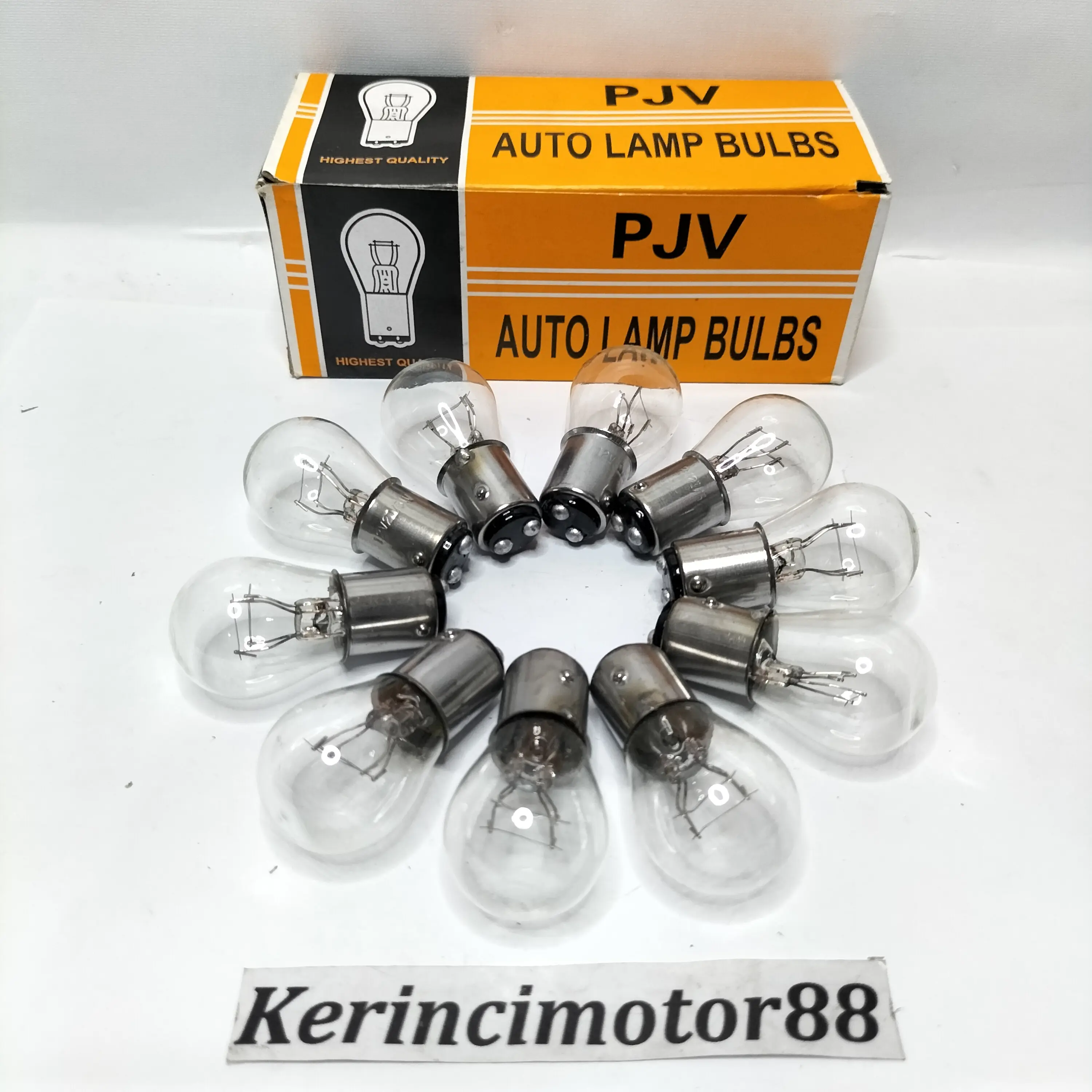 10pcs Bohlam lampu Stop Rem Belakang 12v 21/5w Universal motor Bebek dan Matic Motorcycle