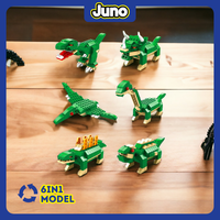 Gambar JUNO Mainan Block Bricks Dinosaurus T-Rex (1000pcs) 3D Puzzle Hadiah - Princess Castle dari Juno Toys Kota Surabaya 3 Tokopedia