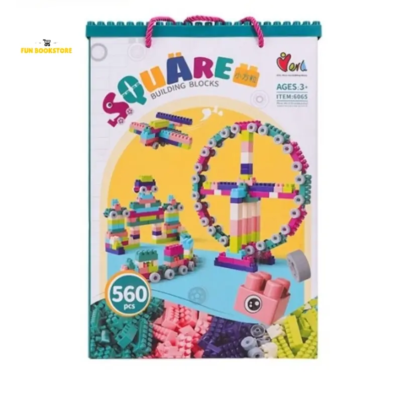 Mainan Brick Balok Susun Anak DIY 560pcs Bahan ABS Kuat dan Tahan Lama