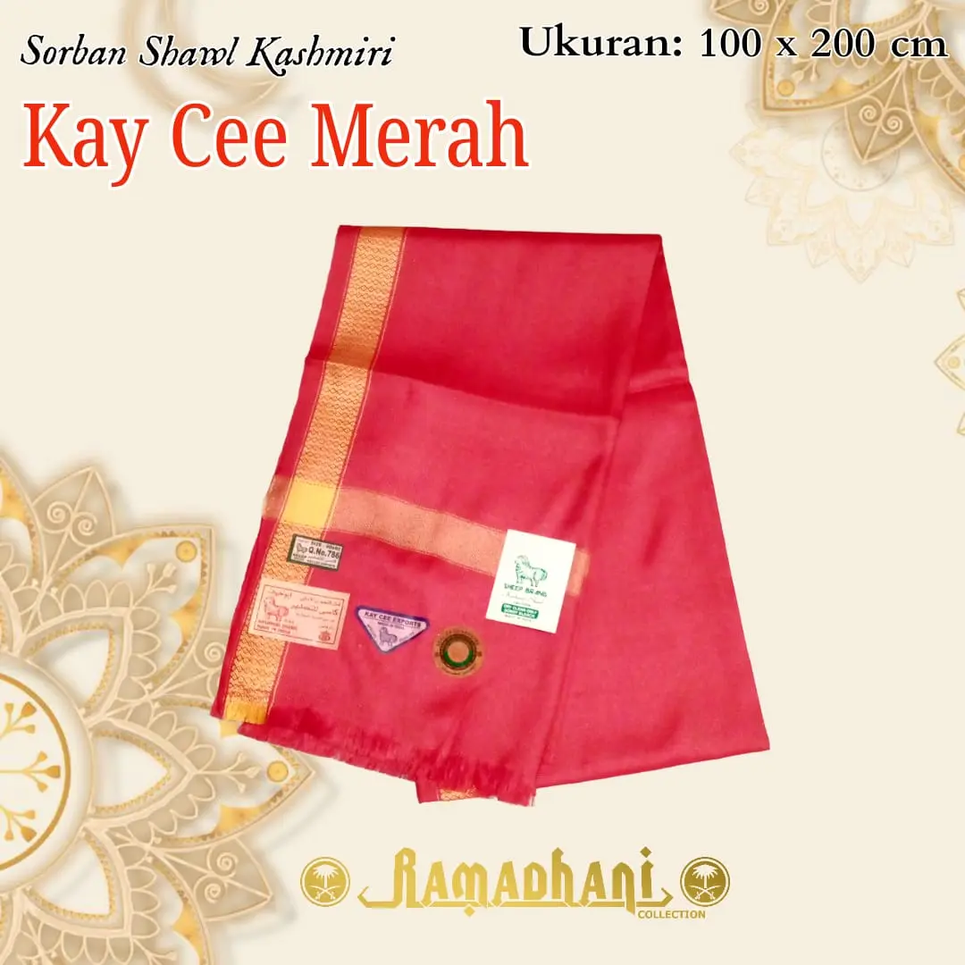Sorban Merah Kashmiri Shawl Kay Cee