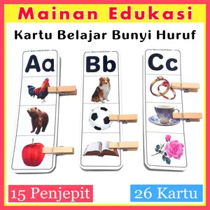 Mainan edukasi mengenal BUNYI HURUF, Kartu Fonik