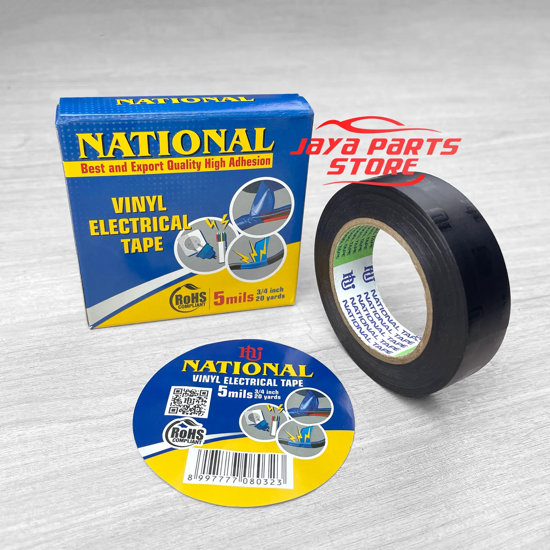 Isolasi Listrik Vinyl National - 20 Yard Hitam Electrical Vinyl By Nac