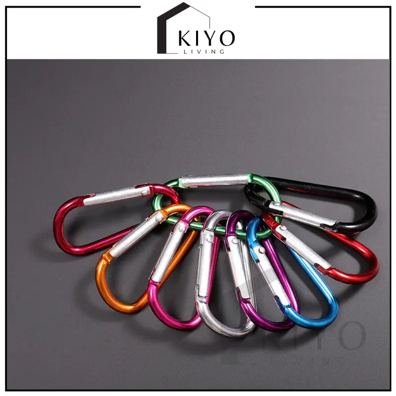 KIYO Carabiner Gantungan Kunci Warna Warni Aluminium Alloy 5D Shape 3