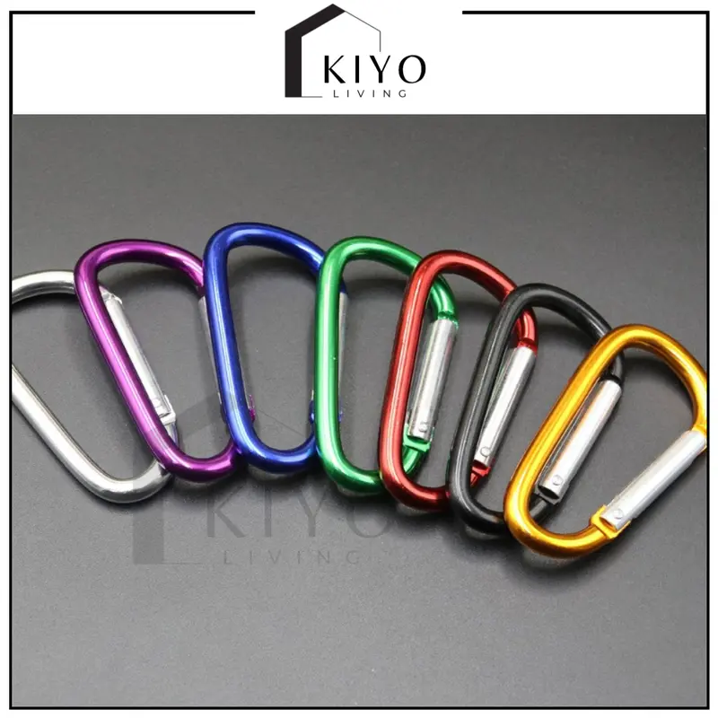 KIYO Carabiner Gantungan Kunci Warna Warni Aluminium Alloy 5D Shape 2