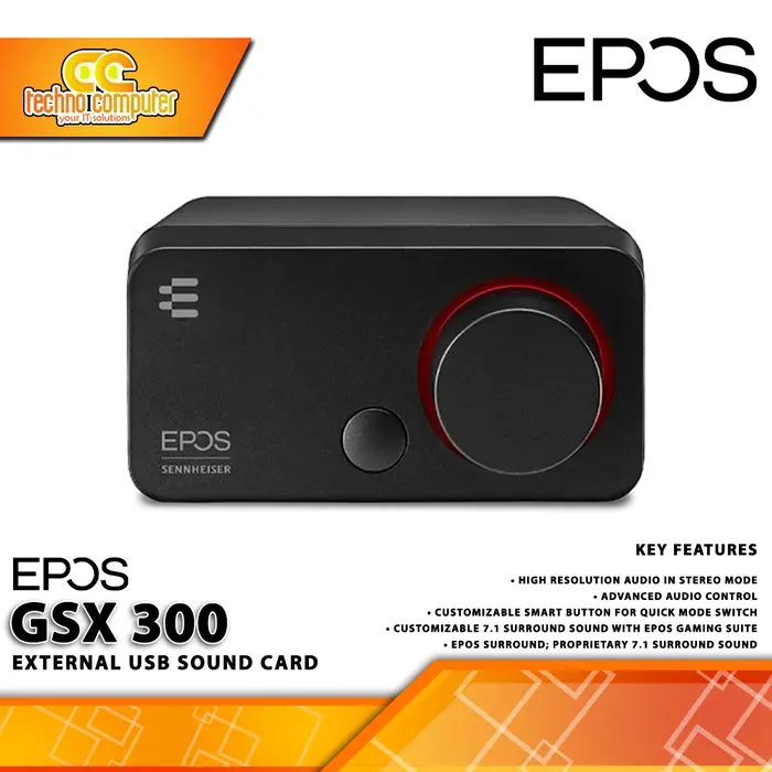 Gambar EPOS GSX 300 External USB Sound Card dari Techno Computer Bali Kota Denpasar 5 Tokopedia