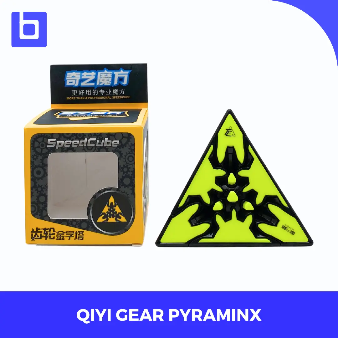 Twisty puzzle - Qiyi Gear Pyraminx Black base Original