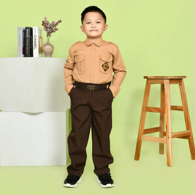 Setelan Baju Seragam Pramuka SD Laki Cowok Panjang 0