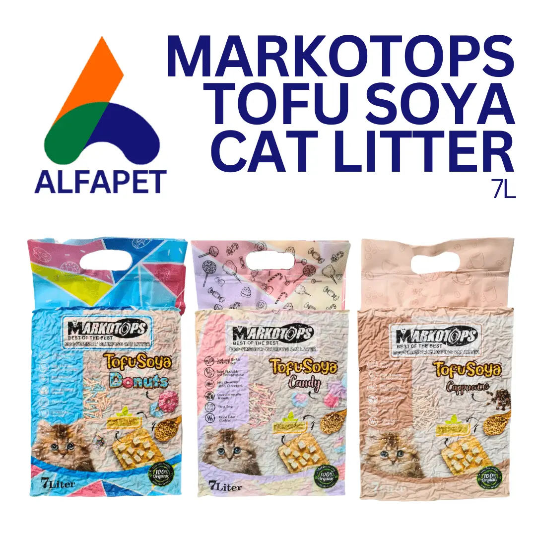 Markotops soya 7L pasir kucing tofu soya cat litter