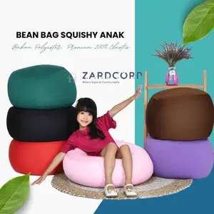 Bean Bag Squishy Gummy Anak Termasuk isi Bahan Polyester Elastis