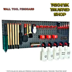 Tool hanger pegboard 90 x 45 cm ( Lubang kotak ) Papan dinding rak gantung perkakas