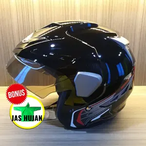 Helm Half Face SNI Dewasa Virtue F03P Minimalis Kaca Riben Size M L XL Motorcycle Visor