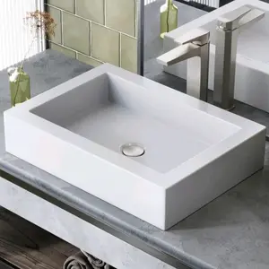 Classica Italiano wastafel kamar mandi meja keramik mewah super putih