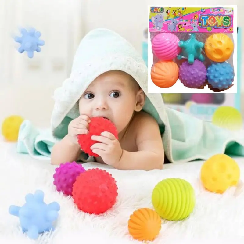 SS1571 Mainan Bola Pencet Karet Melatih Sensorik Motorik Bayi
