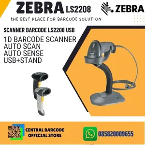 BARCODE SCANNER ZEBRA SYMBOL LS2208 - LS 2208 - LS-2208 - AUTO SCAN