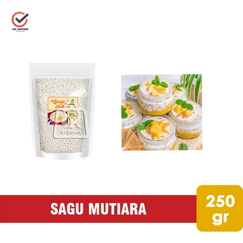 Sagu Mutiara Putih Thailand / Sago Pearl (250 gr) 0