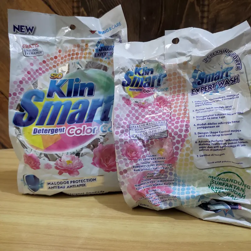 soklin smart detergent color care 725gr free piring 1