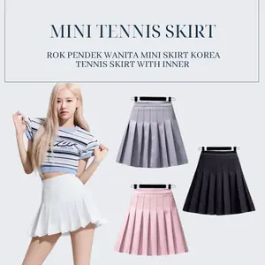 Mini Tennis Skirt / Rok Pendek Wanita Mini Skirt Korea / Tennis Skirt Celana Olahraga Sport