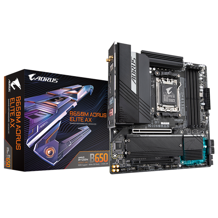 Gambar GIGABYTE B650M AORUS ELITE AX (Socket AM5, B650) dari Toko Expert Komputer Kota Administrasi Jakarta Pusat Tokopedia