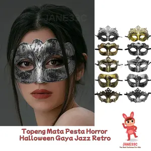 Topeng Mata Pesta Horror Halloween Gaya Jazz Retro