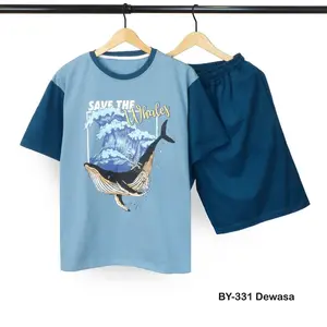 Setelan Dewasa Laki-Laki Baju Tidur Dewasa Laki-Laki F-148 LD 120cm