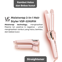 Gambar Vidal Sassoon Moistwrap 2-in-1 Hair Styler VSP-3290PIH dari Vidal Sassoon Official Jakarta Utara 1 Tokopedia