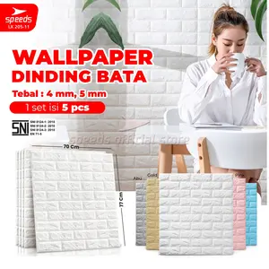 Wallpaper Dinding Murah Walpaper Dinding Perekat 3d Foam 205-3