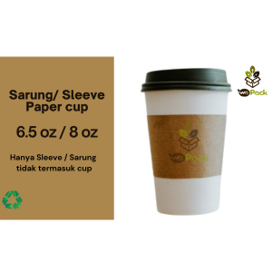 Gambar Hot paper cup sleeve sarung paper cup kertas anti panas 8 oz dari Wepack.id Kota Administrasi Jakarta Barat Tokopedia