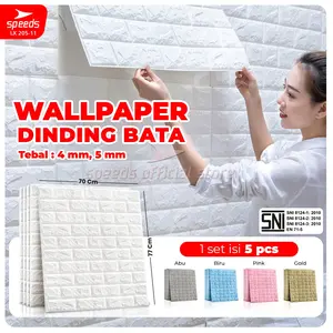 Wallpaper dinding 70x70xm 5mm 3D Foam Stiker Peredam udara 205-02