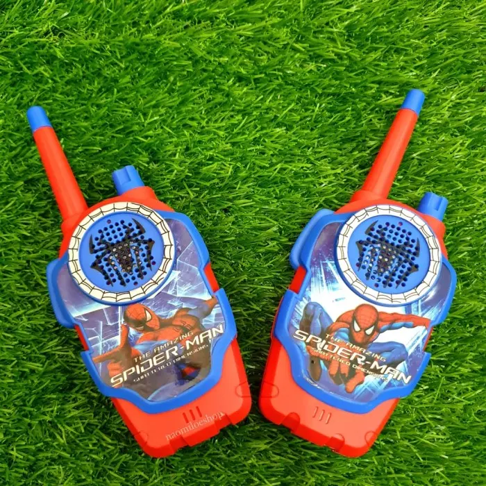 HT spiderman Mainan Anak HT Handy Talkie Walkie Talkie spiderman super 2