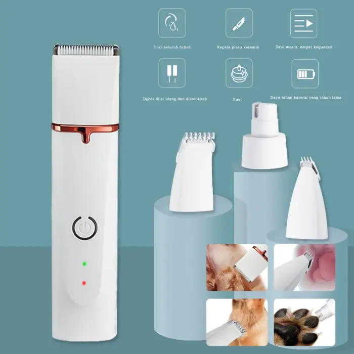 4 IN1 PET CLIPPER Alat Cukur Bulu Hewan Peliharaan Cukuran Anjing cat 0