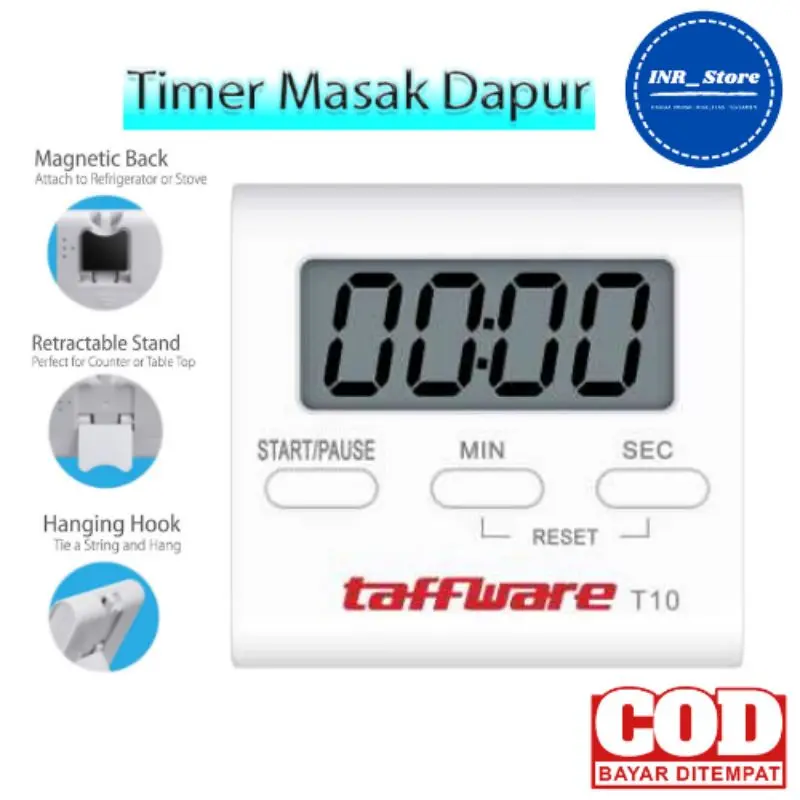 TAFFWARE Digital Kitchen Timer Masak Dapur Digital Alarm LED DIGITAL S 4