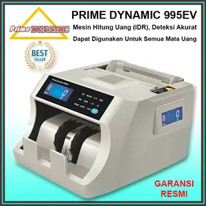 Mesin Penghitung Uang, PRIME DYNAMIC 995 EV, Cocok untuk Rupiah dan Valas, Menghitung, Mendeteksi Metode UV dan MG (Full Range), Garansi Resmi, Baru, Official Store