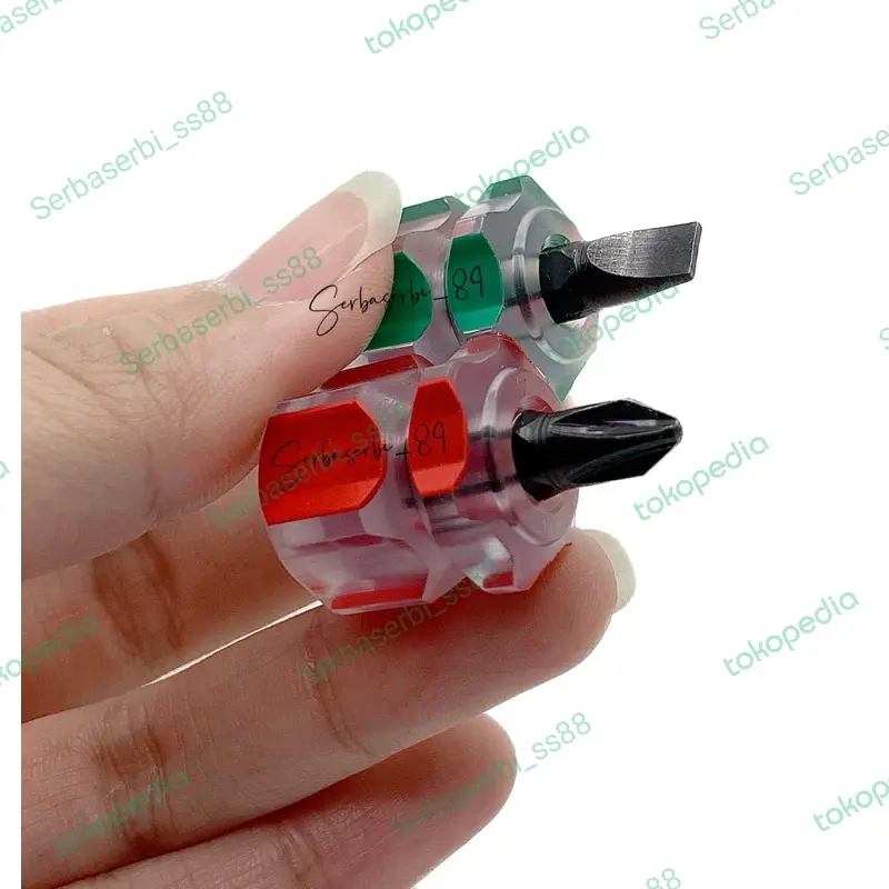 Mini stubby screw pembuka baut obeng kembang dan gepeng