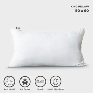 TOMOMI - Bantal King Microfill White 50x90cm Anti Alergi