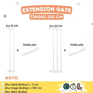 Safety Gate Extension 10cm & 20cm -Safety gate pengaman tangga TINGGI