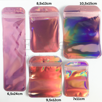 Gambar Plastik ziplock hologram pink ujung lengkung bungkus permen aksesoris - 8,5x13cm dari Shopetvee_material Kota Semarang 5 Tokopedia