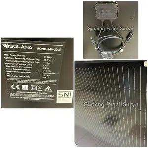Panel Surya Solar Panel Solarcell Solana SNI 200WP Mono Full Black
