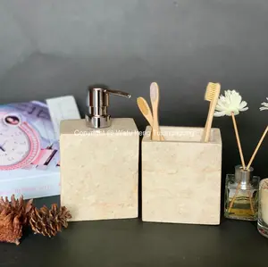 Bath Set Marble Dispenser Soap Marmer | Bathroom Set Marmer Kotak Big