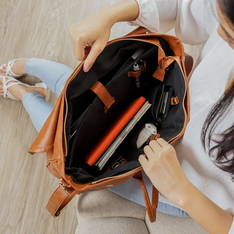 tas laptop 14 inch wanita | BASIC TOTE BAG | tas laptop kulit 8