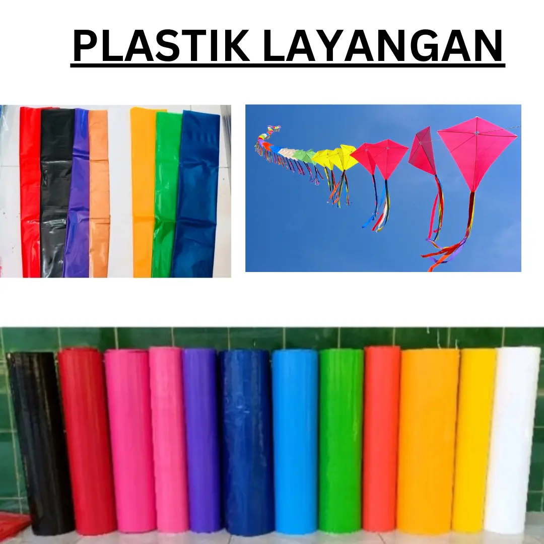 Plastik Layangan, Plastik Layang Warna Warni, Plastik Lembaran