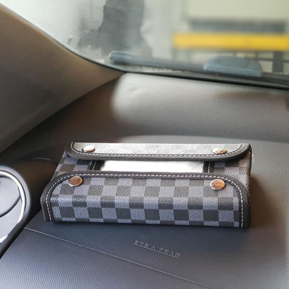 Tempat Tissue / Tempat Tisu Dashboard Mobil - Skak Abu