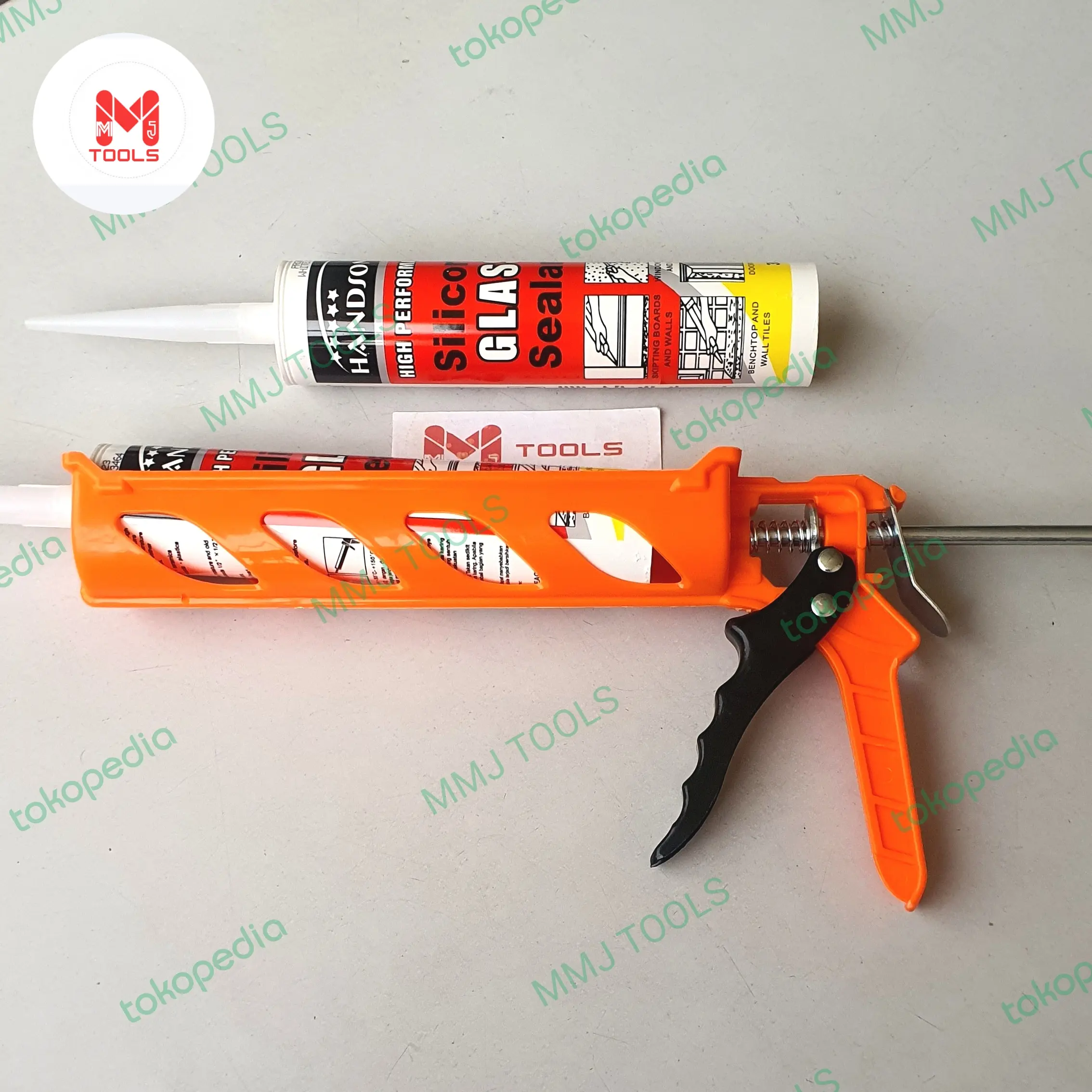 Paket Lem Sealent HANDSOME + Tembakan lem Pvc - Paket Tembakan Lem pvc - Lem Botol Handsome + Tembakan Lem Pvc