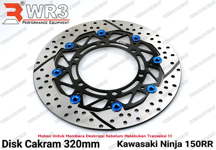 Gambar Disk Brake Cakram Piringan Depan WR3 Ninja 150RR Disc 300 / 320 dari Porsche Motoshop Kota Administrasi Jakarta Barat 4 Tokopedia