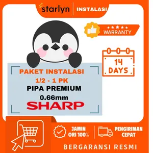 PAKET PEMASANGAN AC 1/2 - 1 PK PIPA SHARP 0.66mm SHARP PREMIUM 0.66mm