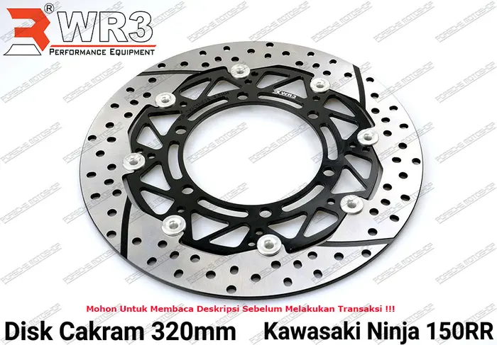 Gambar Disk Brake Cakram Piringan Depan WR3 Ninja 150RR Disc 300 / 320 dari Porsche Motoshop Kota Administrasi Jakarta Barat 5 Tokopedia