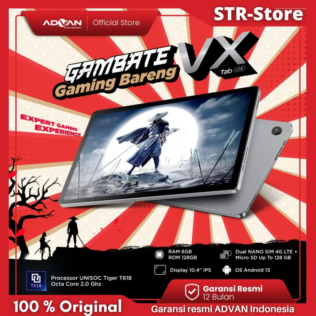 ADVAN TAB VX LITE 6/128 GB GARANSI RESMI TAB MURAH BAGUS TAB 10 INCH