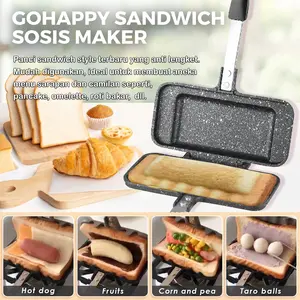 TOASTER GOHAPPY WAJAN SANDWICH SOSIS MAKER Roti Panggang Isi lezat