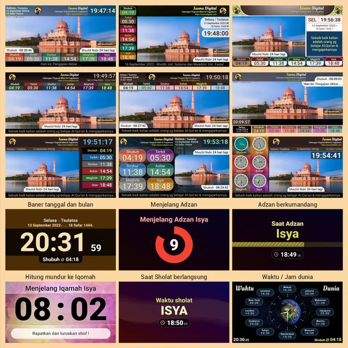 JWS TV Jasma - Jam digital jadwal sholat dan papan info masjid 1